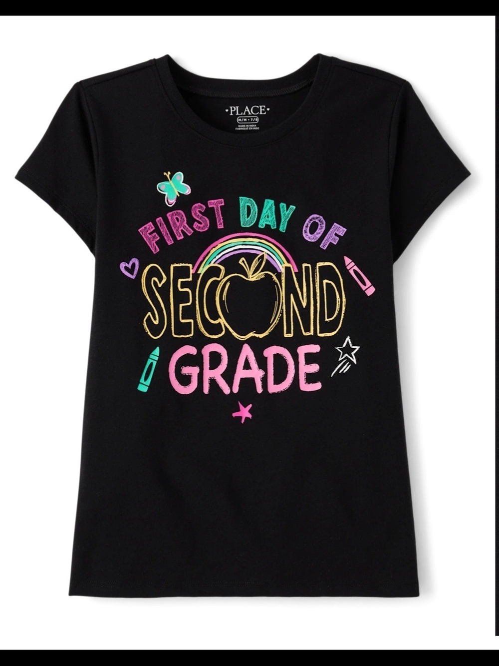 Children's Place "First Day of Second Grade" Graphic Tee
